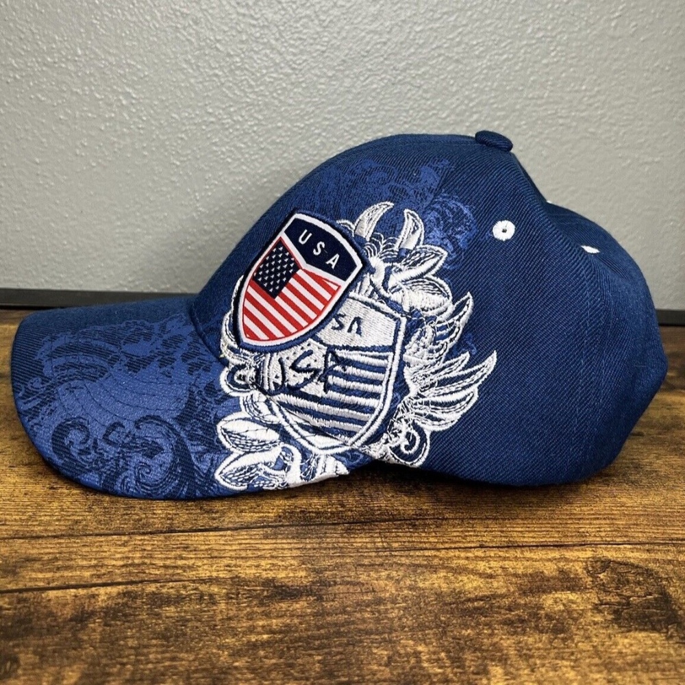 USA World Cup Olympic Soccer Futbol GOL Patch Strap Back Adjustable Cap Hat